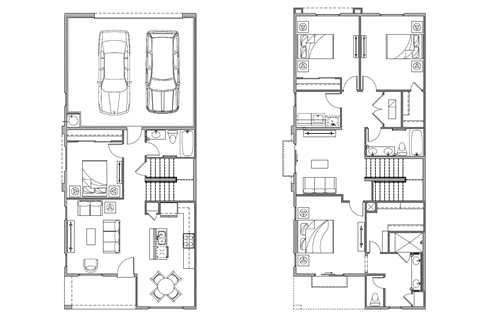Floor plan for 3 beds, 3 baths, 1868 sqft